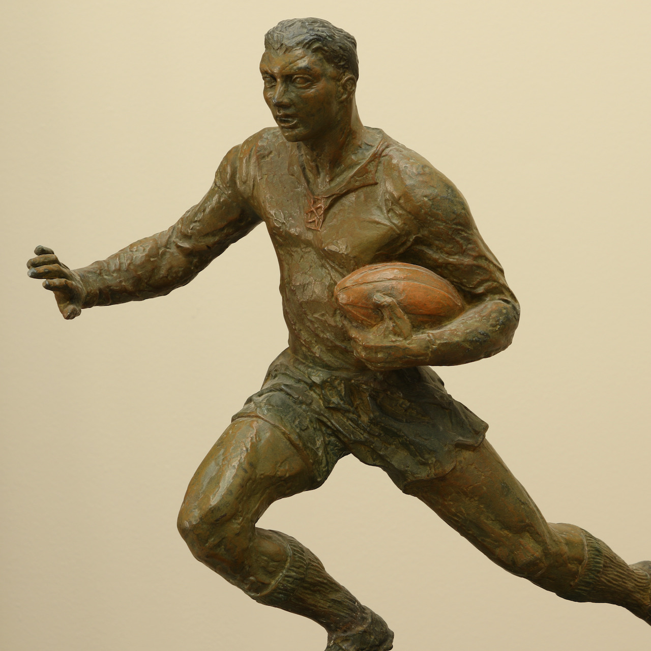 Spelter Casting of Rugby Player